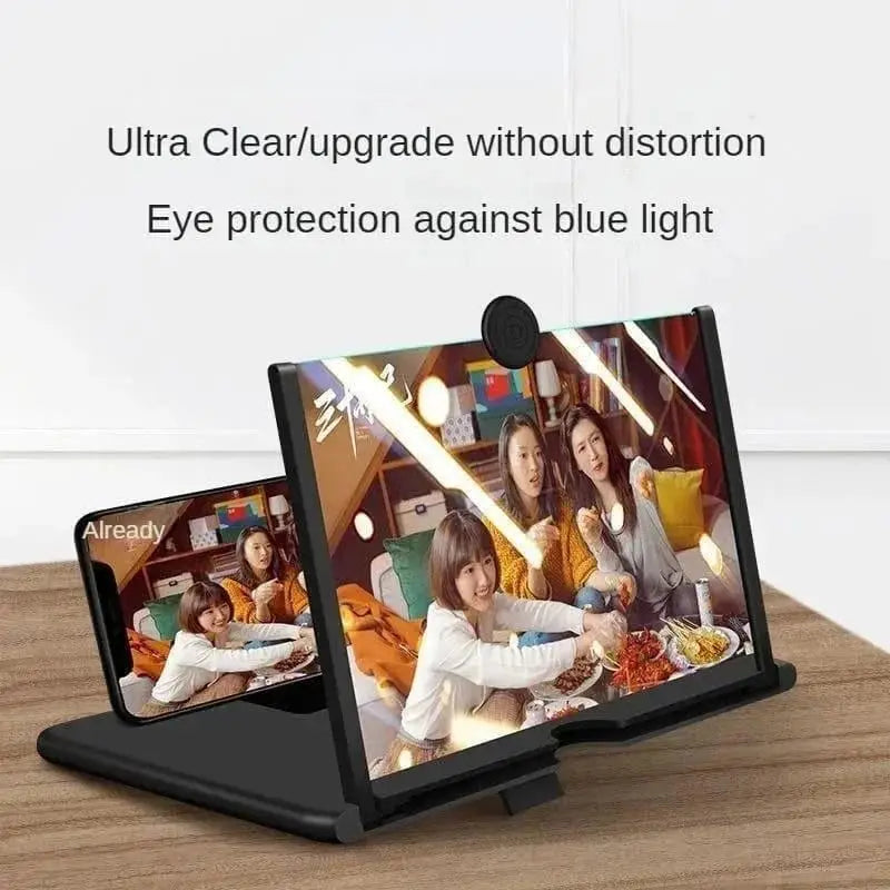 Video Amplifying Screen Black ABS Plastic for Tablets